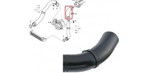 11617799397 Turbócső - felső BMW 3 E46 318D 320D