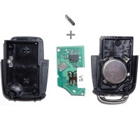 Vw Seat Skoda Bicskakulcs ház + elektronika 434Mhz 2 gombos