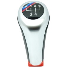 Bmw M Váltógomb 5+R fém, bőr, króm, fekete 