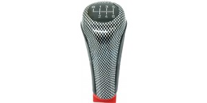 Bmw Váltógomb 6+R 25112229443 műanyag, bőr, fekete, Carbon