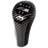 M-Bmw Váltógomb 5+R 25112229443 műanyag, Műbőr, fekete, Carbon