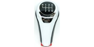 Váltógomb 6+R Bmw 1 3 5 6 7 X3 X5 Z3 Z4  25112229443 Fém, Bőr, Fekete, Króm