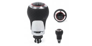 Audi A3 A4 A5 A6 Q5 Váltógomb 6+R - Fekete, Króm, Piros