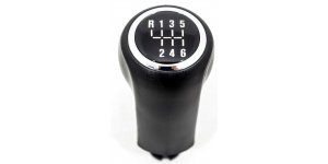 Váltógomb 6+R műanyag, fekete, króm Opel Corsa D Astra H Zafira B 93180984