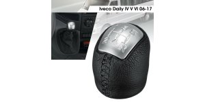Iveco Daily 2006-2017 Váltógomb 5+R Textilbőr, fekete, ezüst