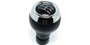 Mini Váltógomb 5+R Jobbra Lent (R56, R57, R58, R55, R60, R59) - Műbőr, Fekete-Króm, 2006-2015