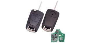 OPEL BicskaKulcs + elektronika 433Mhz 2 gombos