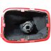 1J0711113EGVolkswagen Golf 4 Bora 1J0711113EG 12mm Váltószoknya + Váltógomb 5+R  műbőr, feketre, piros